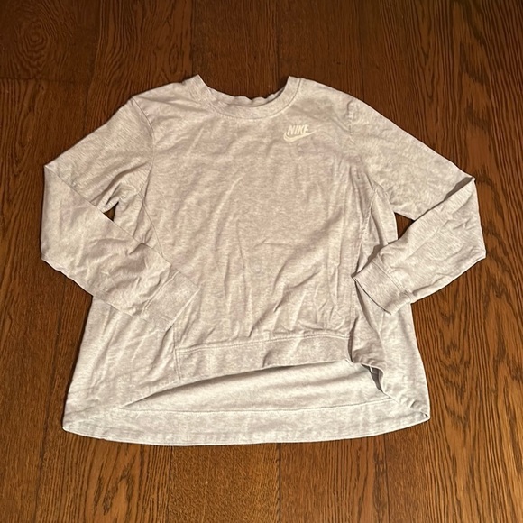 Nike Logo Gray Pullover Sweatshirt - Picture 1 of 4